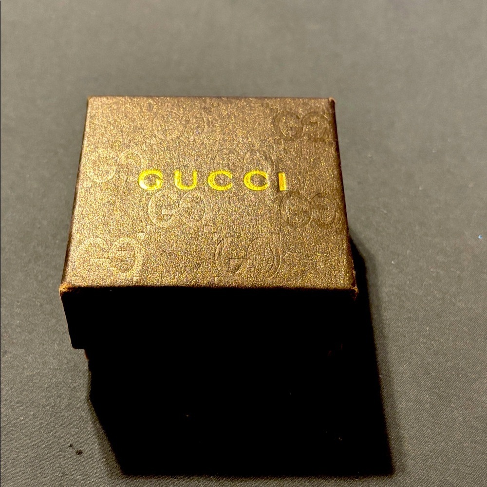 Gucci Gold and Brown Logo Box